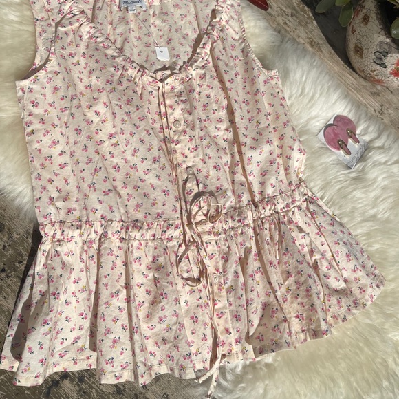 MADEWELL🌸🌸Shirred drawstring tank top various Sz - Picture 5 of 10